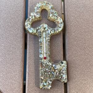Vintage Lucite Thermometer Key Shaped 70s MCM